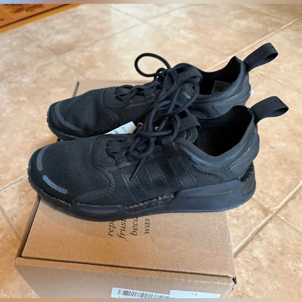 ADIDAS men’s Black Athletic Sneakers - Two different sizes